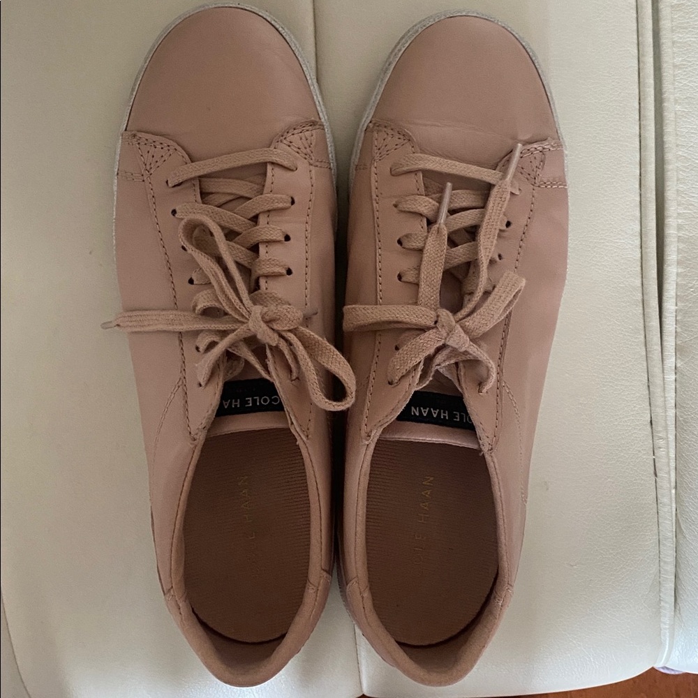 Cole Haan Light Blush pink Casual Sneakers, leather like new size 8m